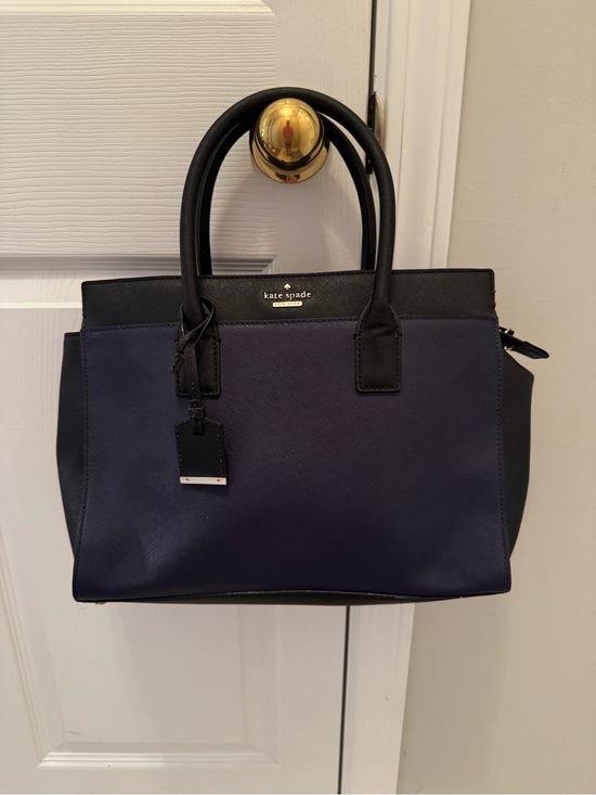 kate spade Handbags - kate spade Navy and Black Saffiano Leather Satchel